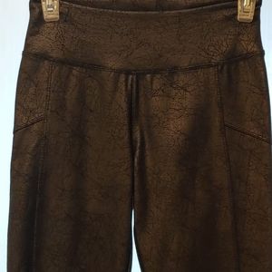 Cracked leather look leggings size xs